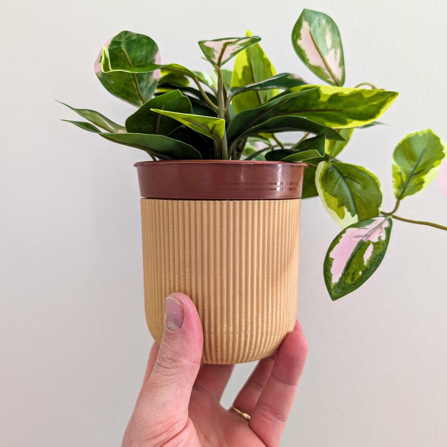 Houseplant Pot, 110mm, Caramel