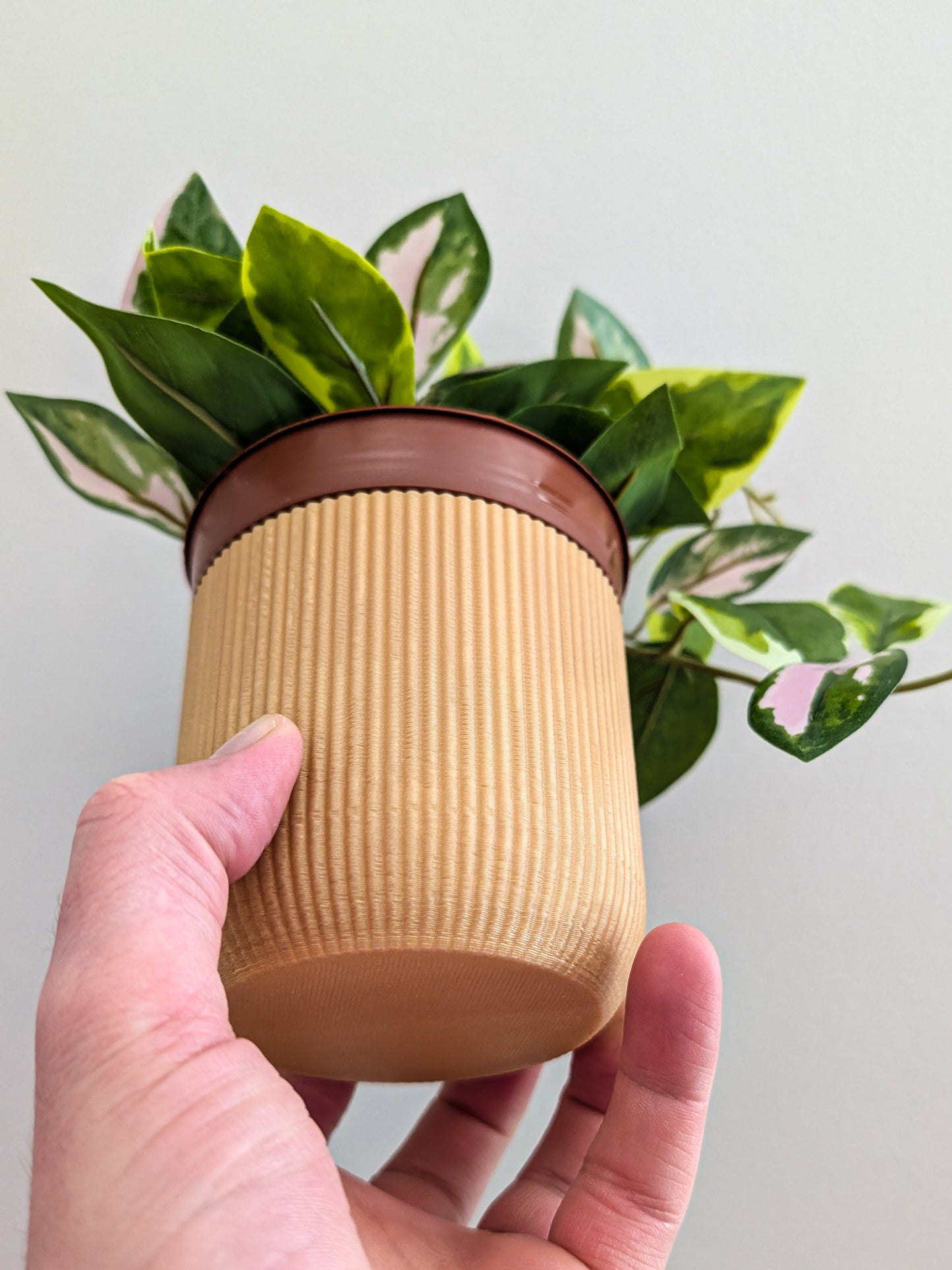 Houseplant Pot, 110mm, Caramel