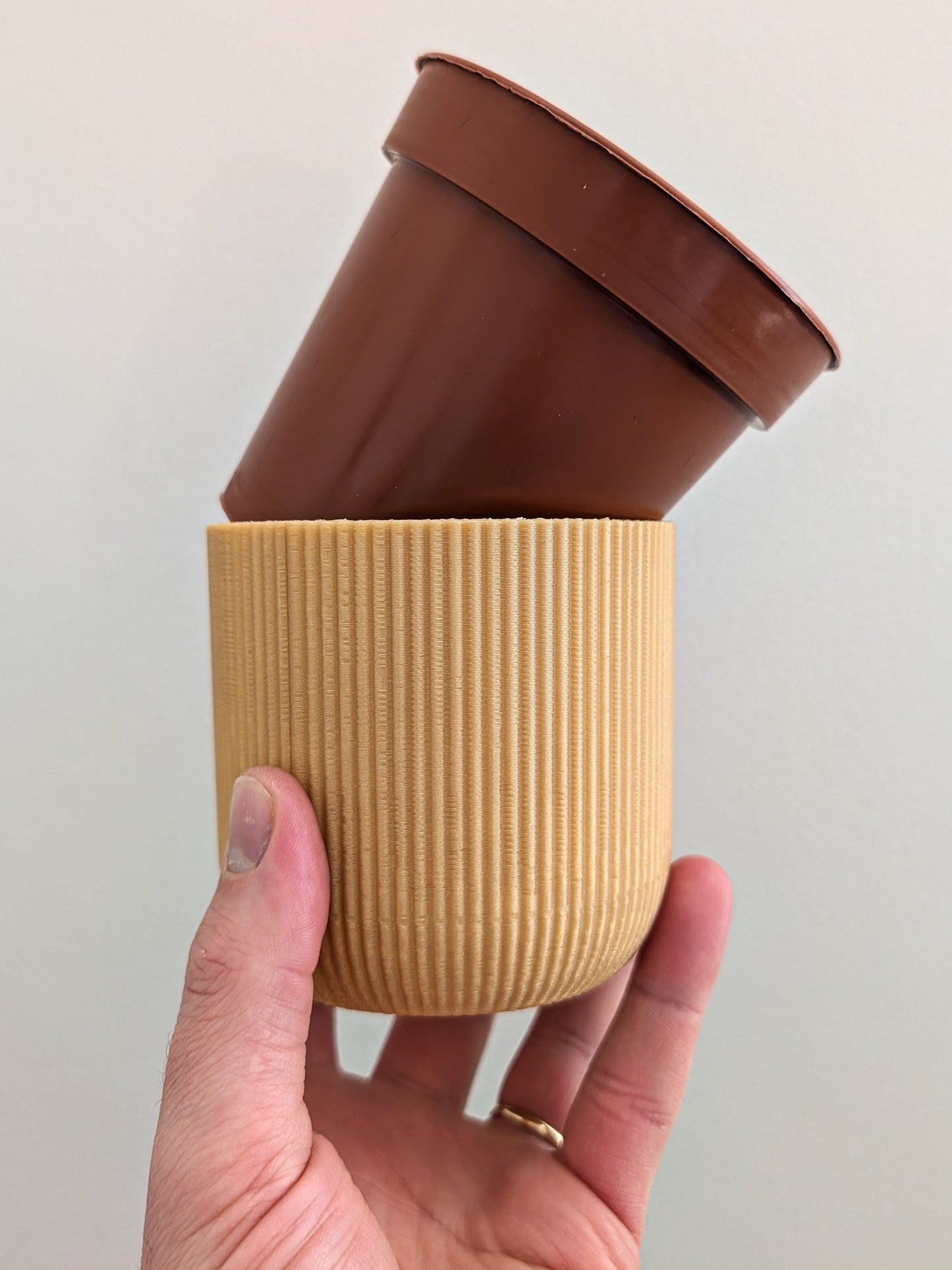 Houseplant Pot, 110mm, Caramel
