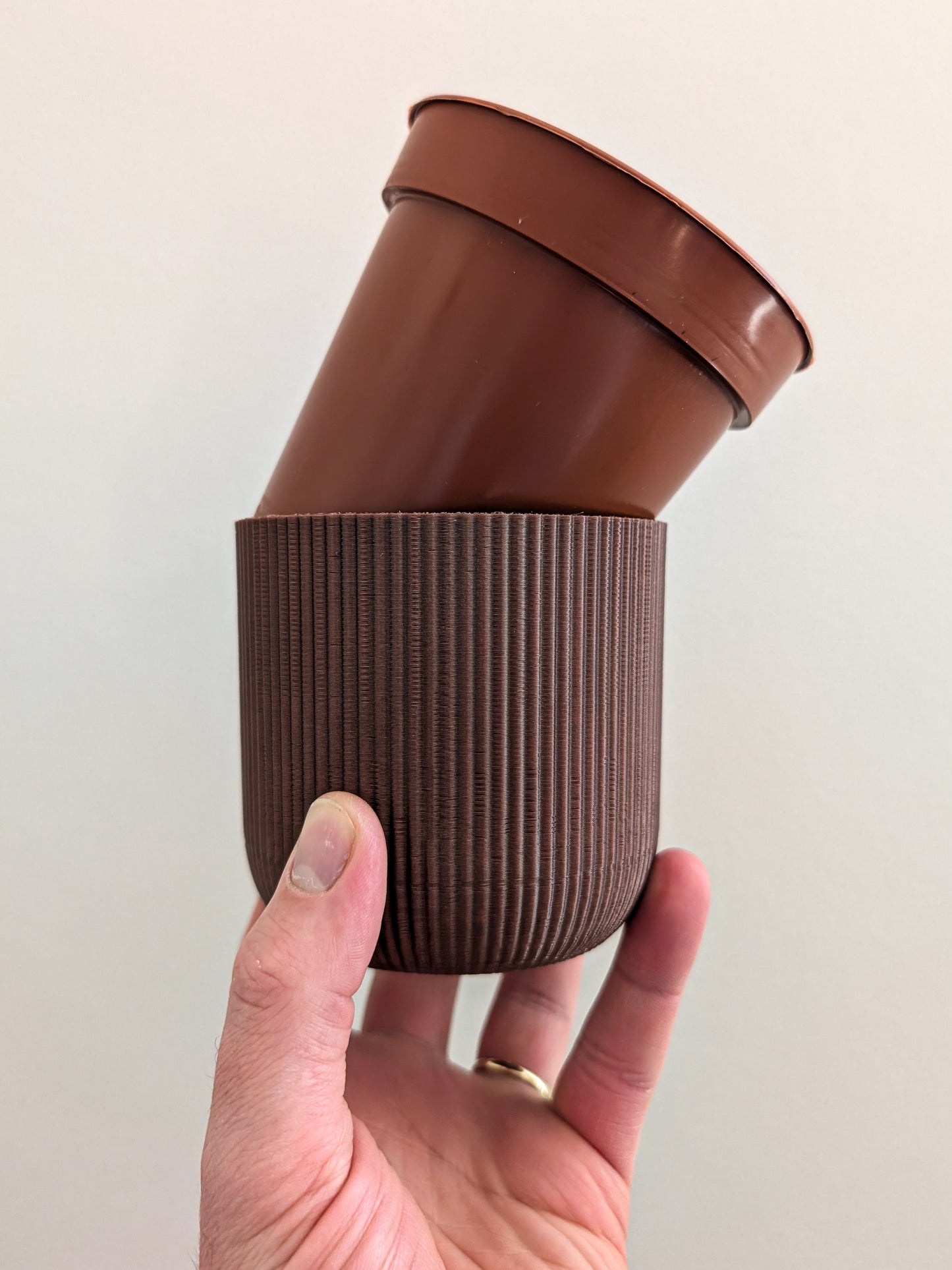 Houseplant Pot, 110mm, Vintage Brown