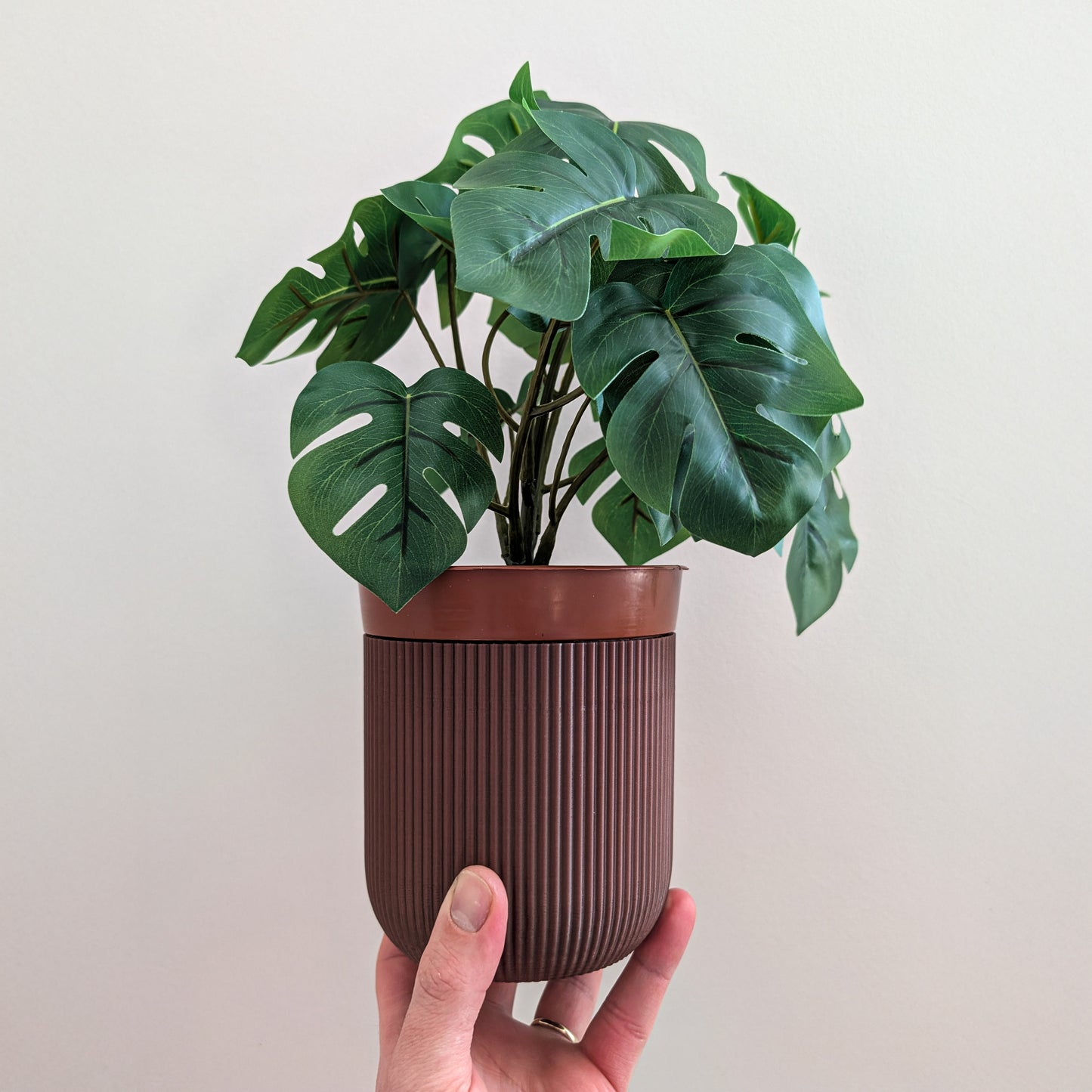 Macrame Hanging Houseplant Pot, 140mm, Vintage Brown