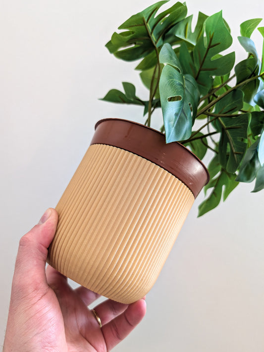 Houseplant Pot, 130mm x 140mm, Caramel