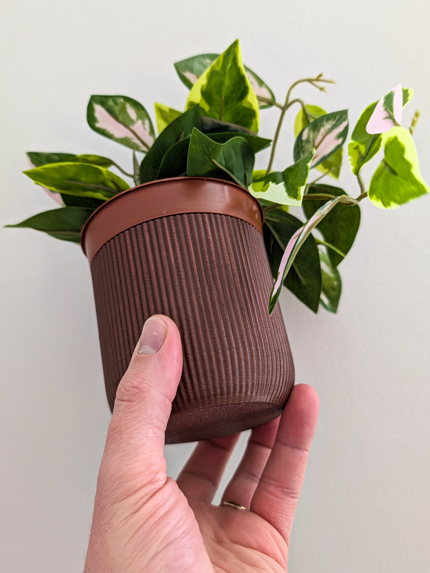 Houseplant Pot, 110mm, Vintage Brown
